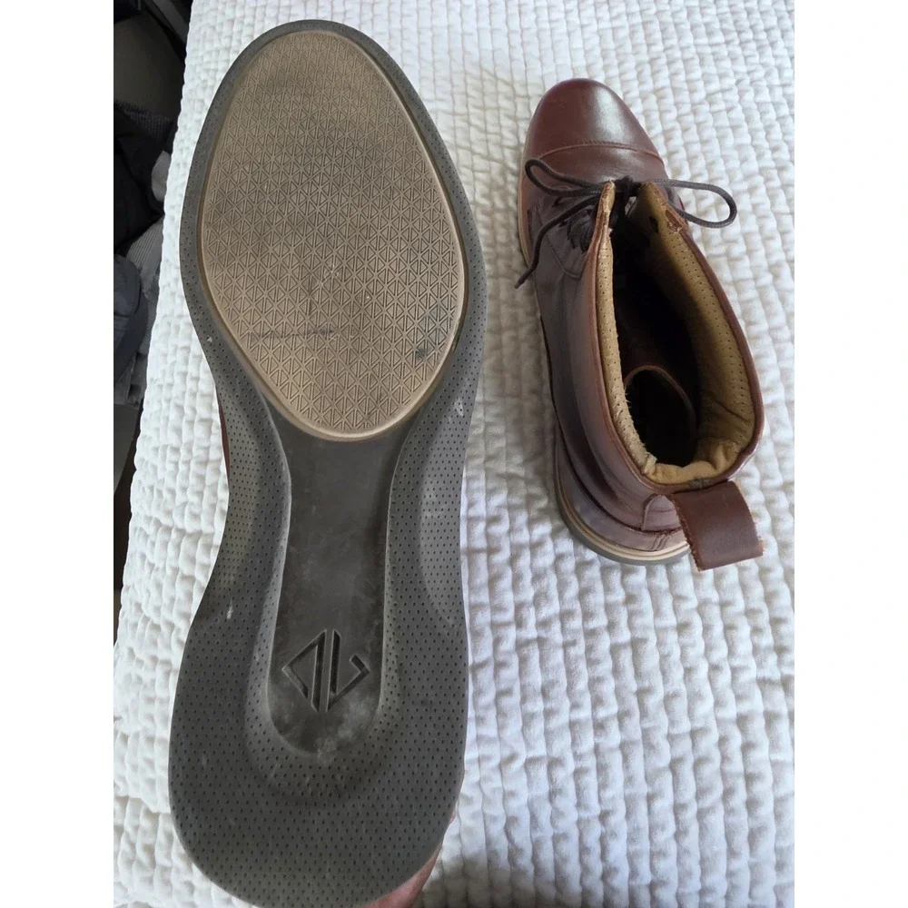 Amberjack Brown Leather Cap Toe Lace-Up Boots – Men's 